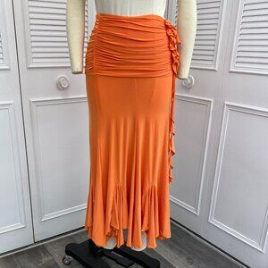 Dance America Sz XS-M Orange Flowing Gored Skirt Gorgeous Dance, Dance, Dance